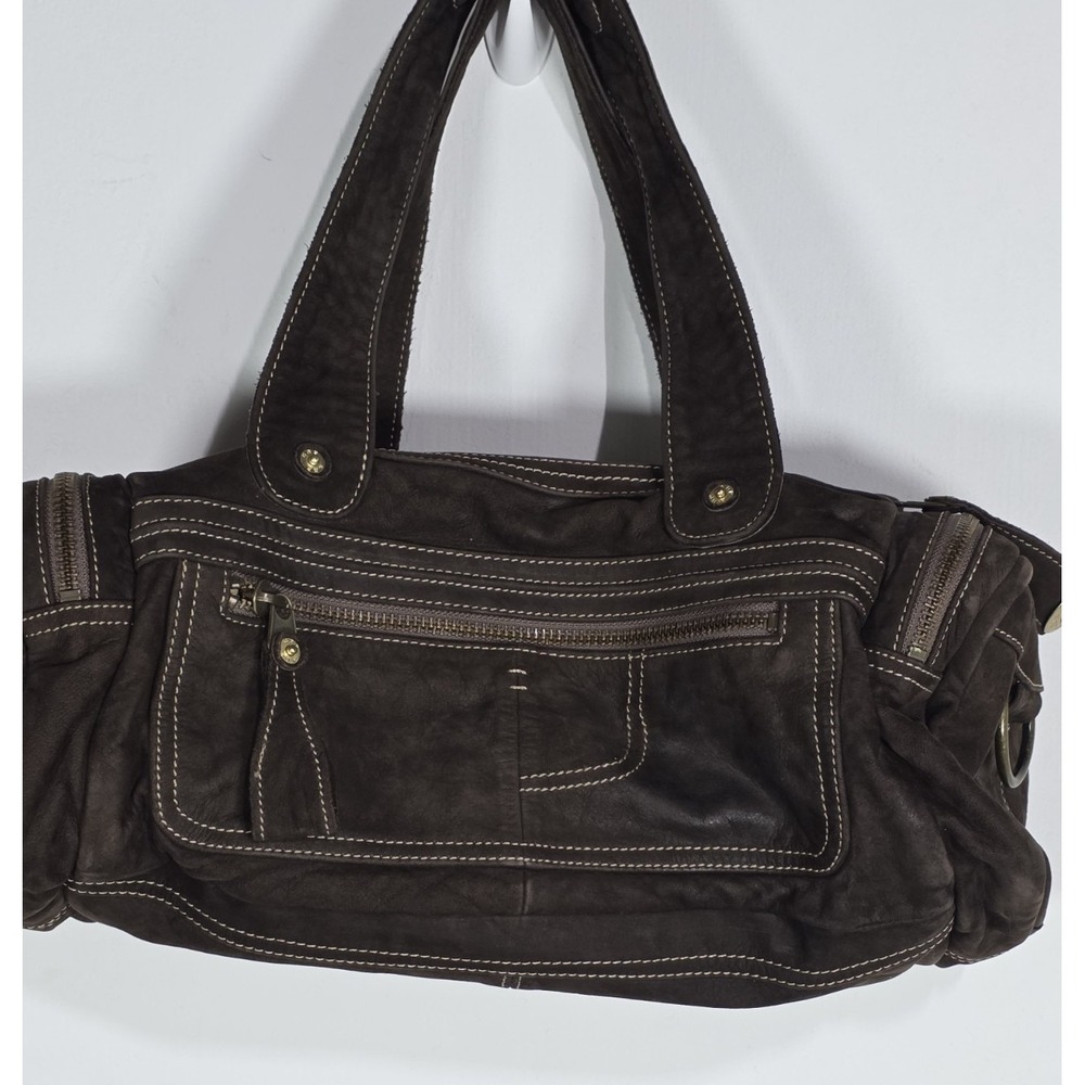 Gap Womens Brown Leather Bowler Bag Vintage 2009 Shoulder Tote Satchel Purse